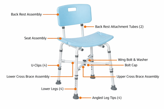Bariatric Bath Shower Chair including Back - Rhythm Health care