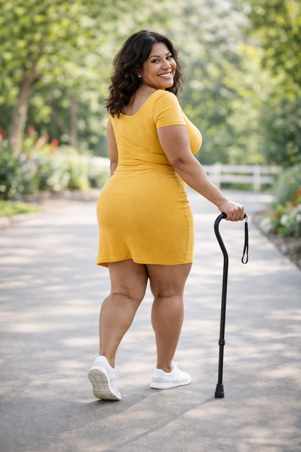 Bariatric Offset Cane with Strap by Rhythm Care with 500lb Weight Capacity