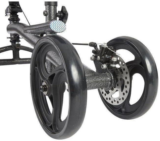 Portable Folding Bariatric Knee Walker with Front Storage Bag - Rhythm Healthcare