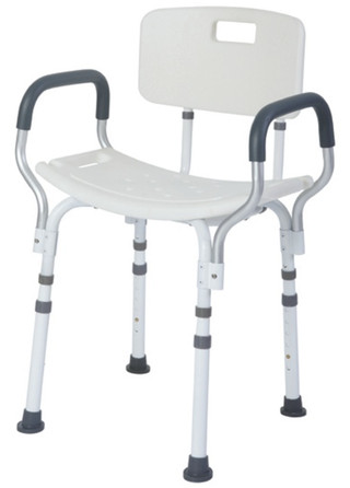 Premium Shower Chair with Back and Padded Arms - Rhythm Healthcare