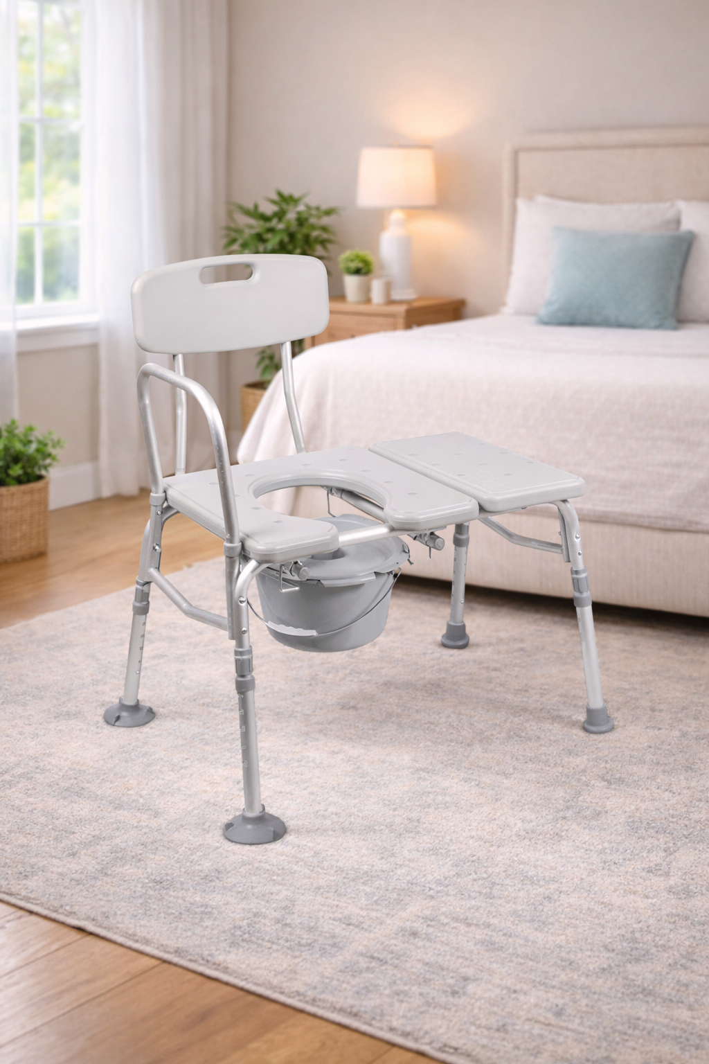 Plastic Transfer Bench / Commode Combination