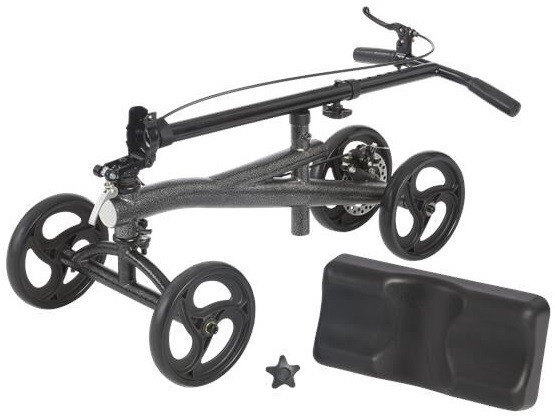 Portable Folding Bariatric Knee Walker with Front Storage Bag - Rhythm Healthcare