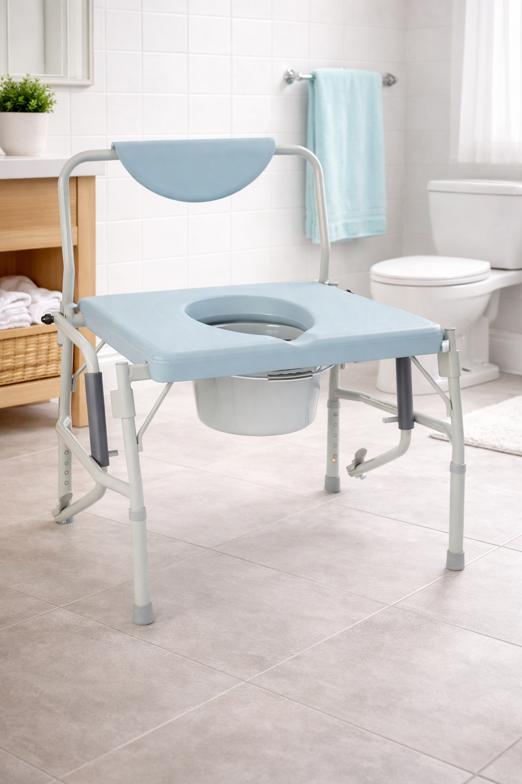 Deluxe Bariatric Drop Arm Commode - Rhythm Healthcare