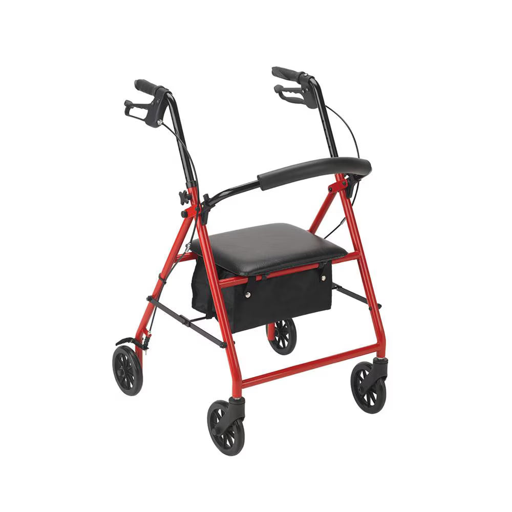 Steel 4-Wheel Rollator with 6" wheels - Rhythm Healthcare