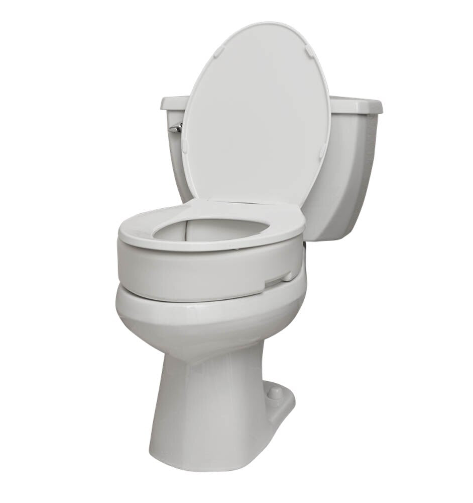 Bolt On Hinged Raised Toilet Seat - Rhythm Healthcare