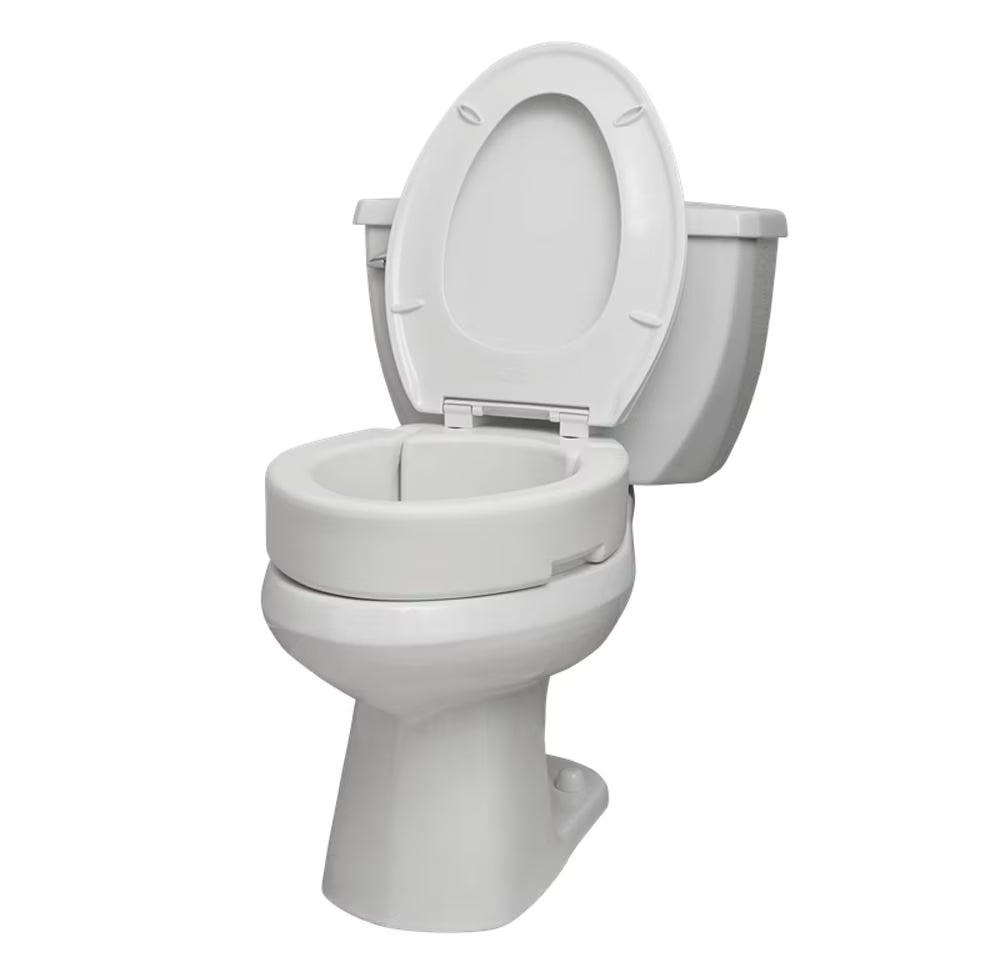 Bolt On Hinged Raised Toilet Seat - Rhythm Healthcare