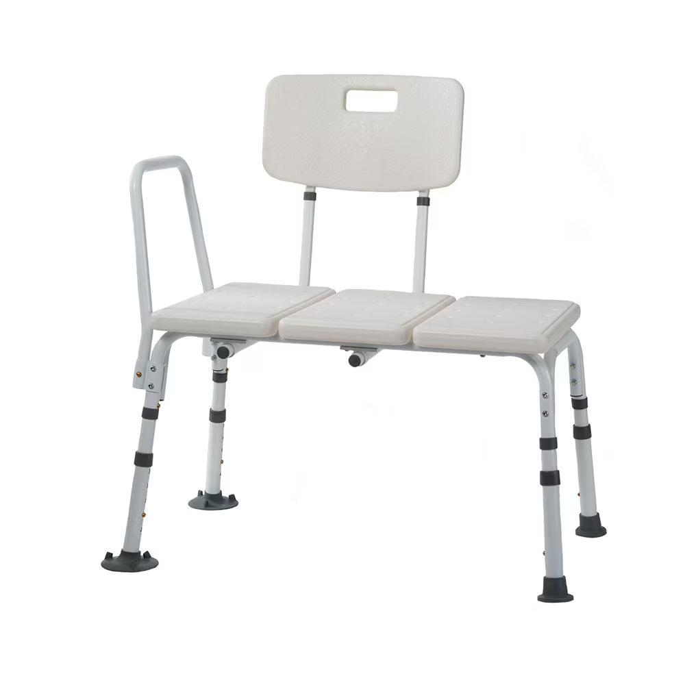 Bathtub Transfer Bench with Backrest and Safety Handle- Rhythm Healthcare