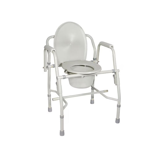 Steel Drop Arm Commode - Rhythm Healthcare
